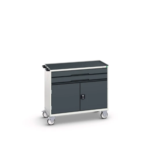 bott Verso mobiele kast 1050x550x965mm 2 laden 2 deuren top tray RAL 7016