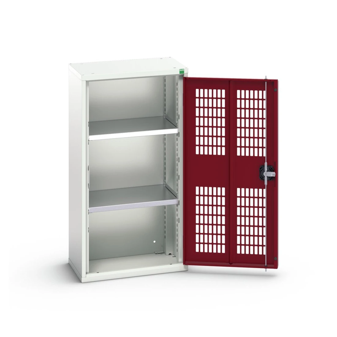 bott Verso kast gevleugelde deuren 525x350x1000mm 2 legborden RAL 3004