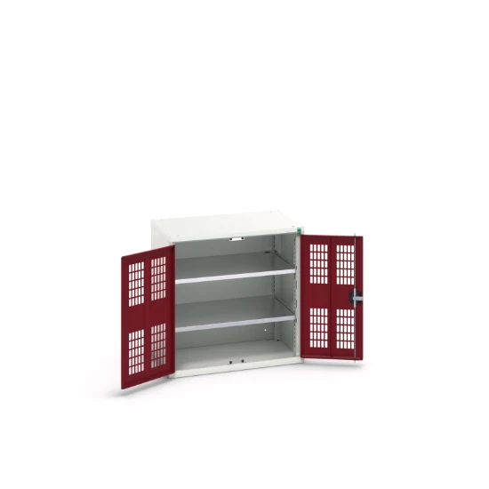 bott Verso kast gevleugelde deuren 800x350x800mm 2 legborden RAL 3004