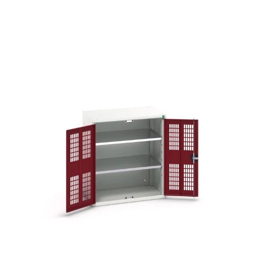bott Verso kast gevleugelde deuren 800x350x900mm 2 legborden RAL 3004