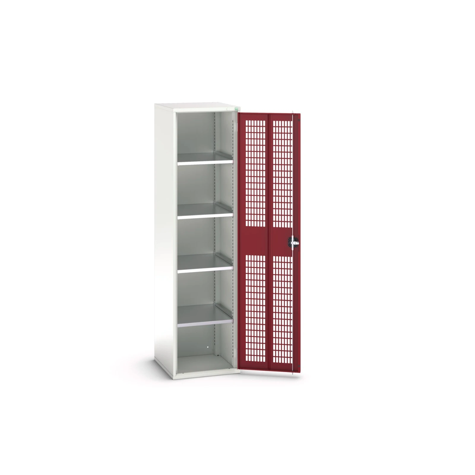 bott Verso kast gevleugelde deuren 525x550x2000mm 4 legborden RAL 3004