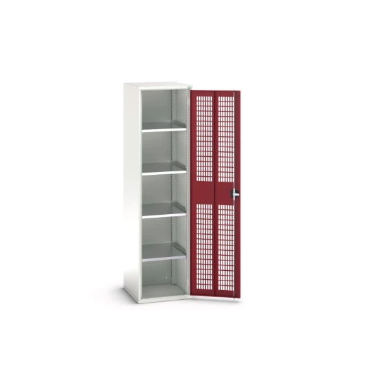 bott Verso kast gevleugelde deuren 525x550x2000mm 4 legborden RAL 3004