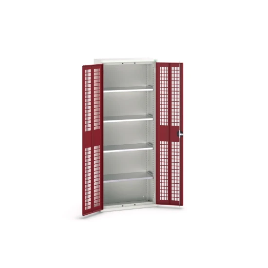 bott Verso kast gevleugelde deuren 800x350x2000mm 4 legborden RAL 3004