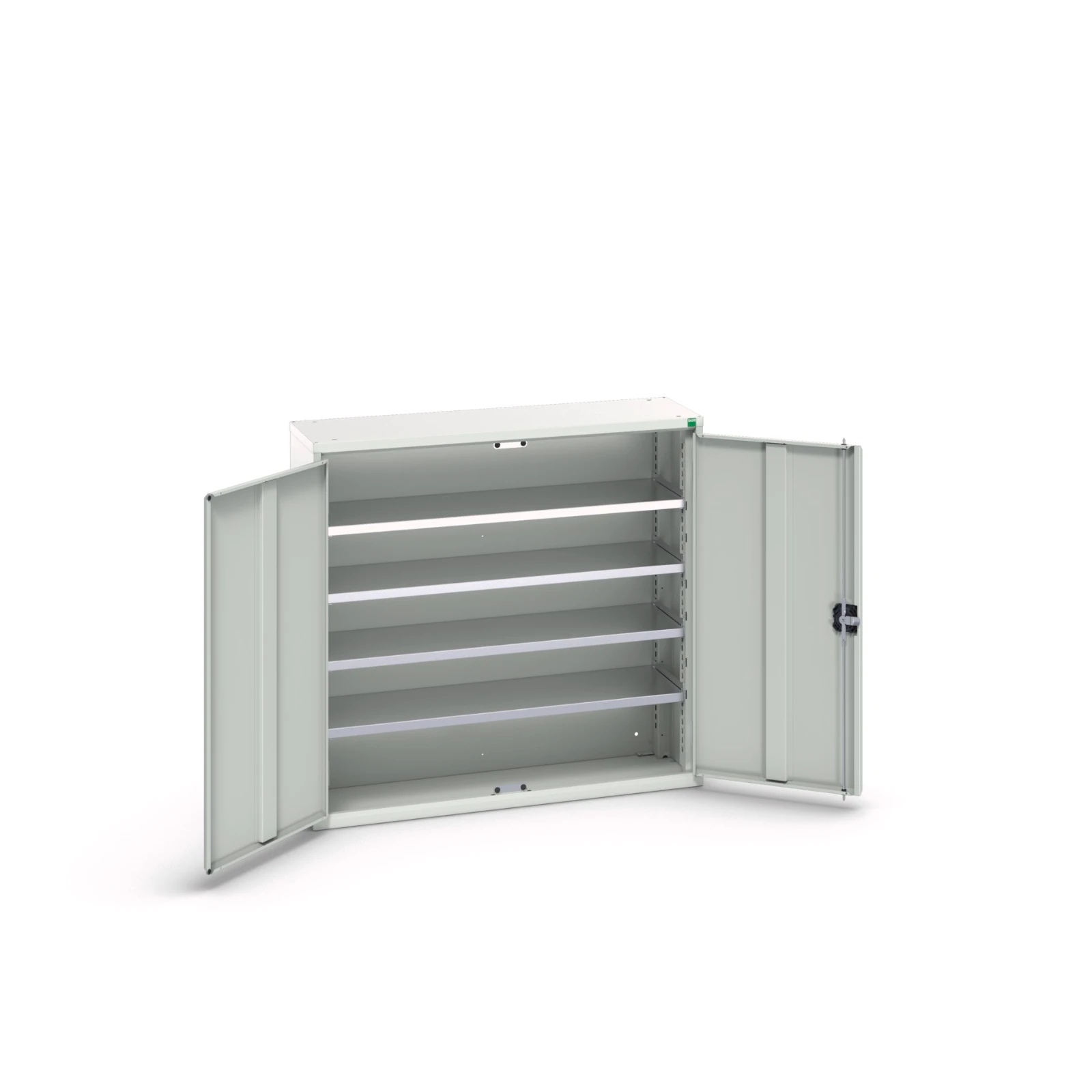 bott Verso systeemkast 1050x350x1000mm 4 legborden 30 bakjes RAL 7035