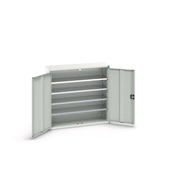 bott Verso systeemkast 1050x350x1000mm 4 legborden 30 bakjes RAL 7035