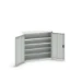 bott Verso systeemkast 1050x350x1000mm 4 legborden 30 bakjes RAL 7035