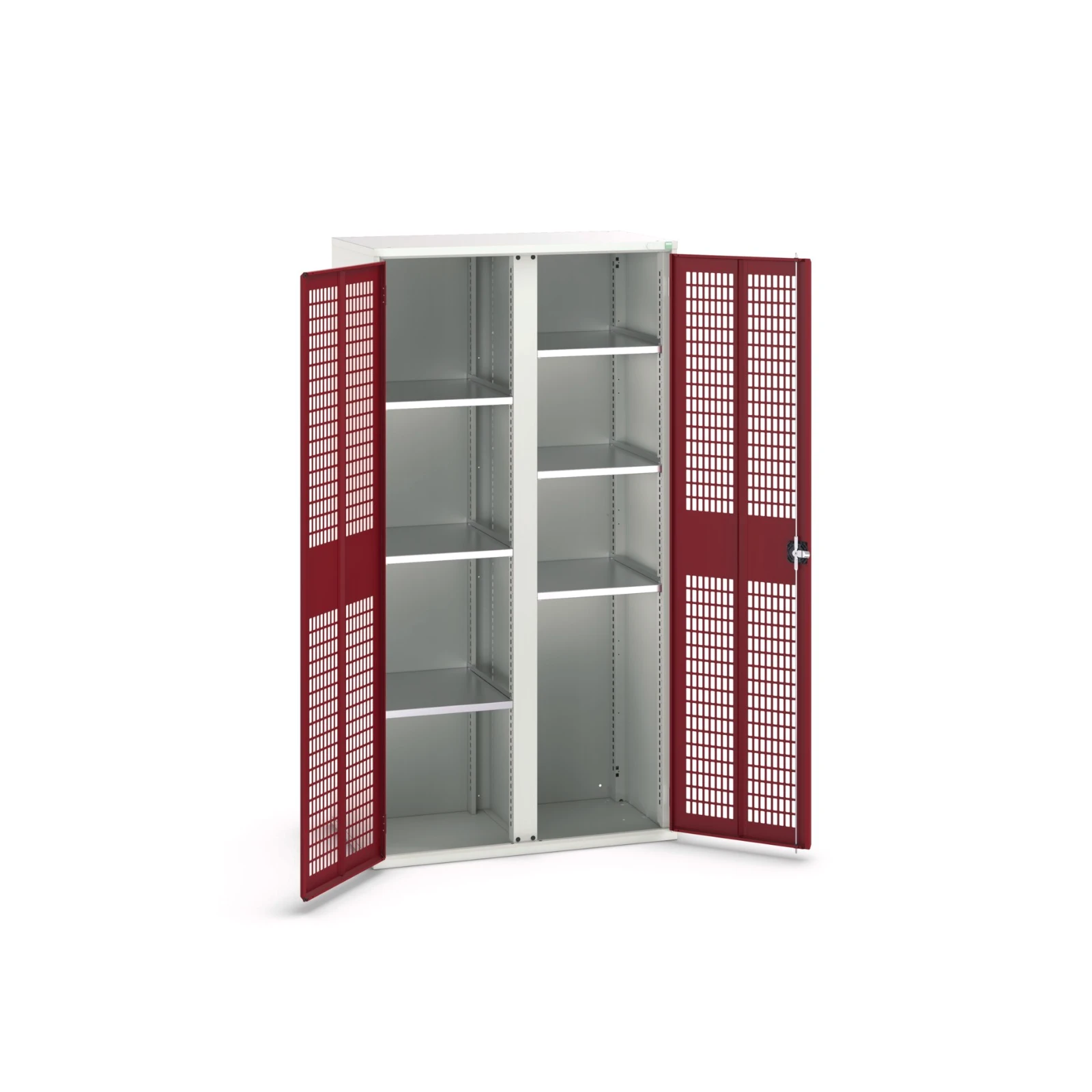 bott Verso kast gevleugelde deuren 1050x550x2000mm 6 legborden RAL 3004