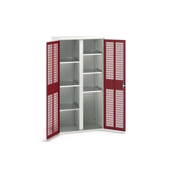 bott Verso kast gevleugelde deuren 1050x550x2000mm 6 legborden RAL 3004