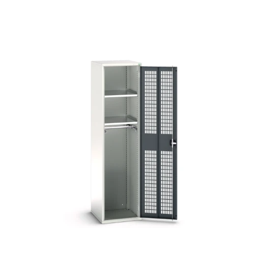bott Verso kast gevleugelde deuren 525x550x2000mm 2 legborden 1 stang RAL 7016
