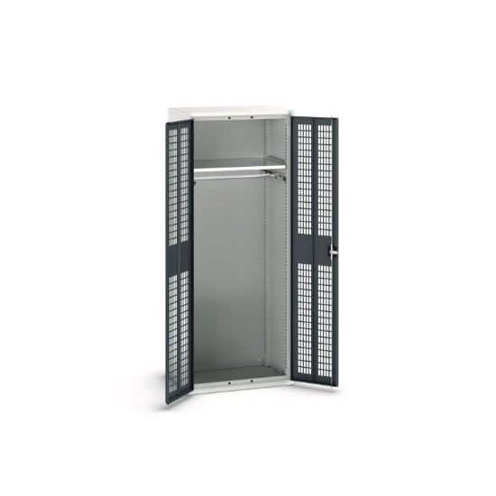 bott Verso kast gevleugelde deuren 800x350x2000mm 1 legbord 1 rail RAL 7016