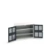 bott Verso kast gevleugelde deuren 1050x350x800mm 2 legborden RAL 7016