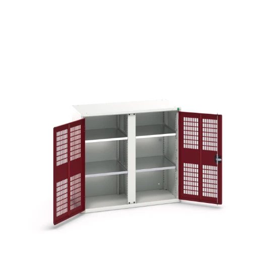 bott Verso kast gevleugelde deuren 1050x550x1000mm 4 legborden RAL 3004