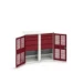 bott Verso kast gevleugelde deuren 1050x550x1000mm 2 legborden 8 laden RAL 3004