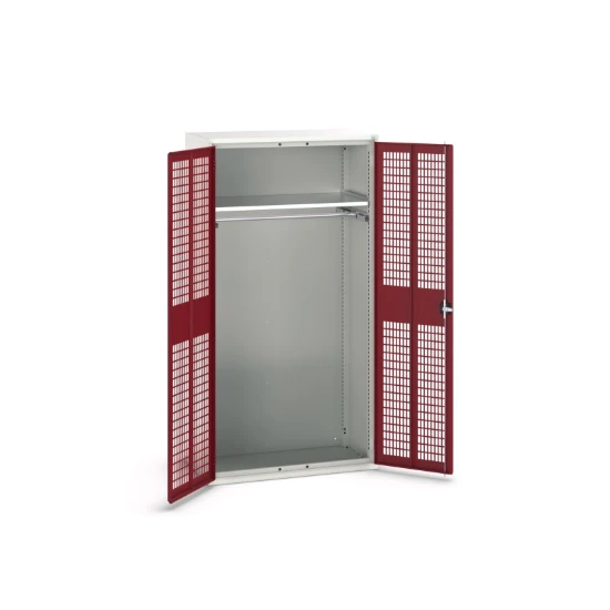 bott Verso kast gevleugelde deuren 1050x550x2000mm 1 legbord 1 rail RAL 3004