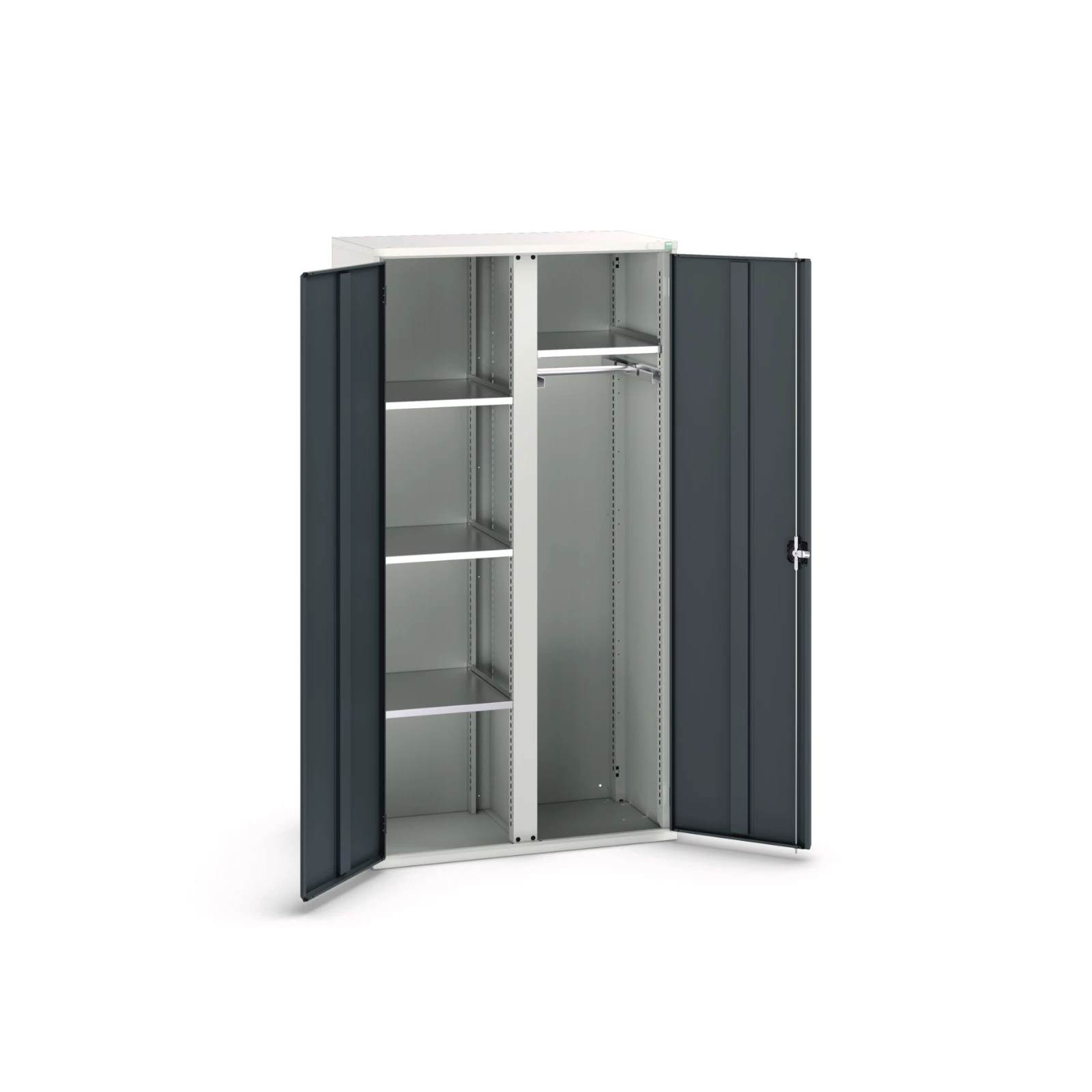 bott Verso systeemkast 1050x550x2000mm 4 legborden 1 rail RAL 7016