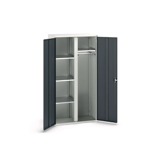 bott Verso systeemkast 1050x550x2000mm 4 legborden 1 rail RAL 7016