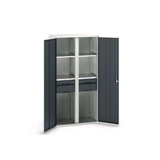 bott Verso systeemkast 1050x550x2000mm 4 legborden 4 lades RAL 7016