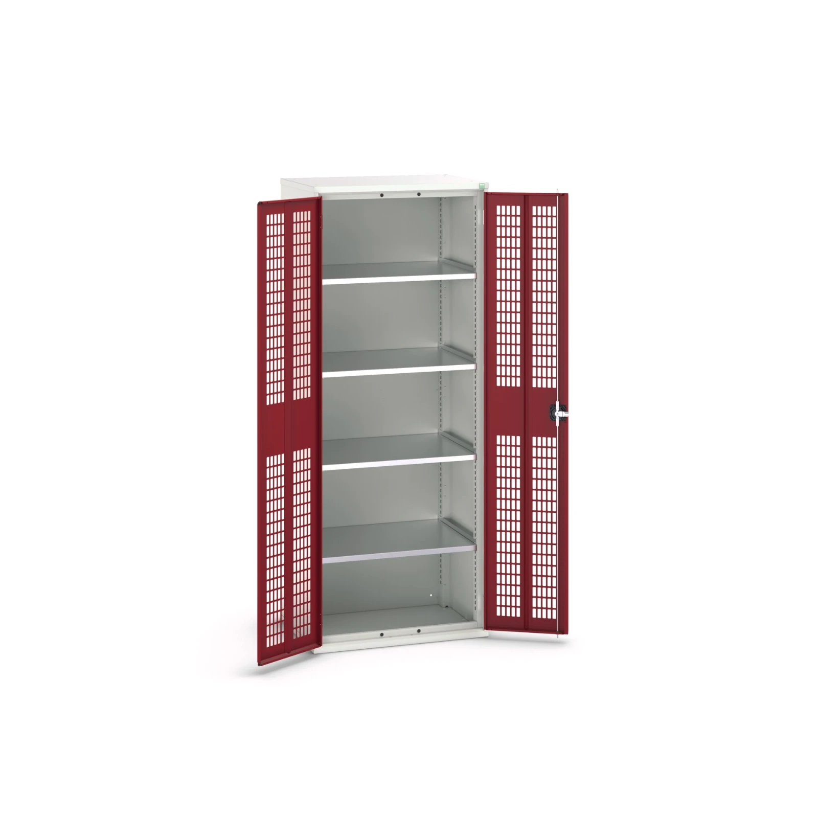 bott Verso kast gevleugelde deuren 800x350x2000mm 4 legborden RAL 3004