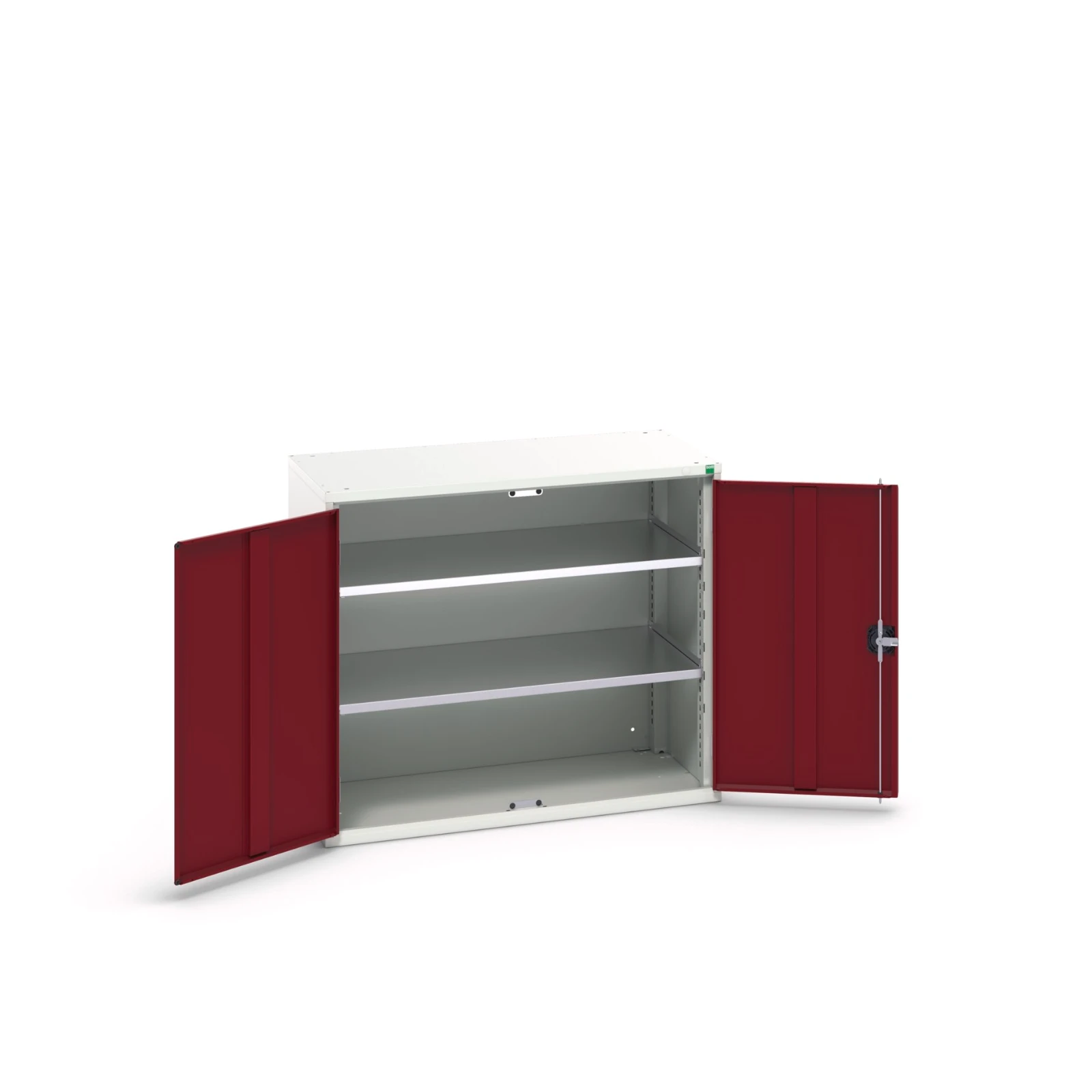 bott Verso systeemkast 1050x550x900mm 2 legborden 2 deuren RAL 3004