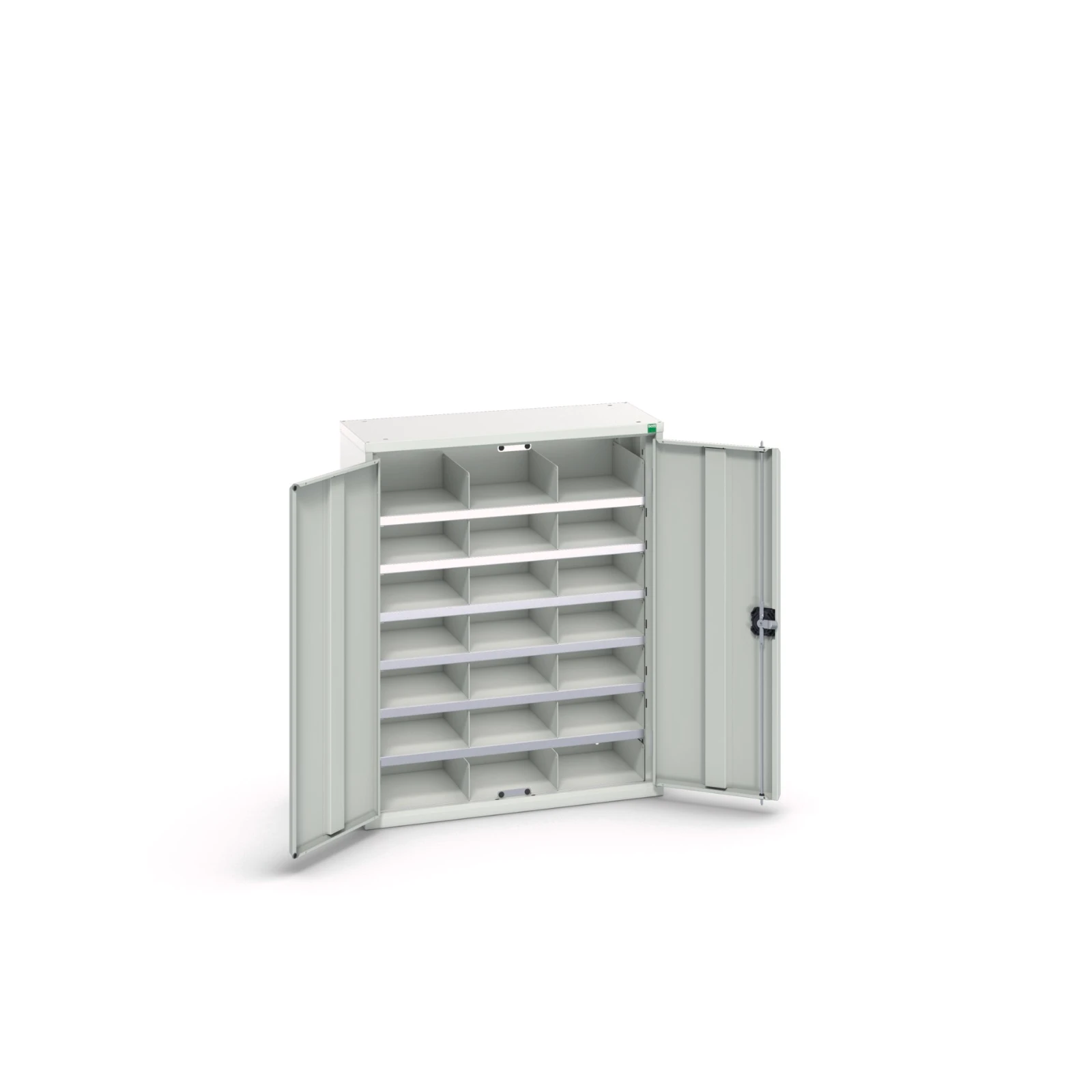 bott Verso systeemkast 800x350x1000mm 21 compartimenten RAL 7035