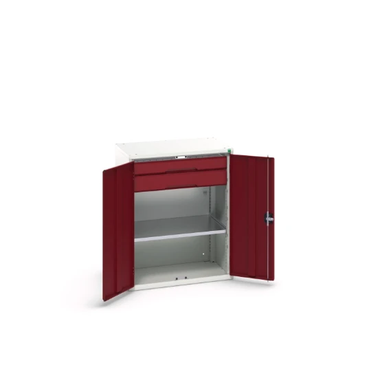 bott Verso systeemkast 800x550x1000mm 1 legbord 2 laden RAL 3004