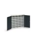 bott Verso systeemkast 1050x350x1000mm 28 compartimenten RAL 7016