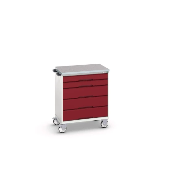 bott Verso gereedschapswagen 800x600x980mm 5 laden Lino top RAL 3004