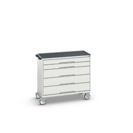 bott Verso gereedschapswagen 1050x550x965mm 5 laden top tray RAL 7035