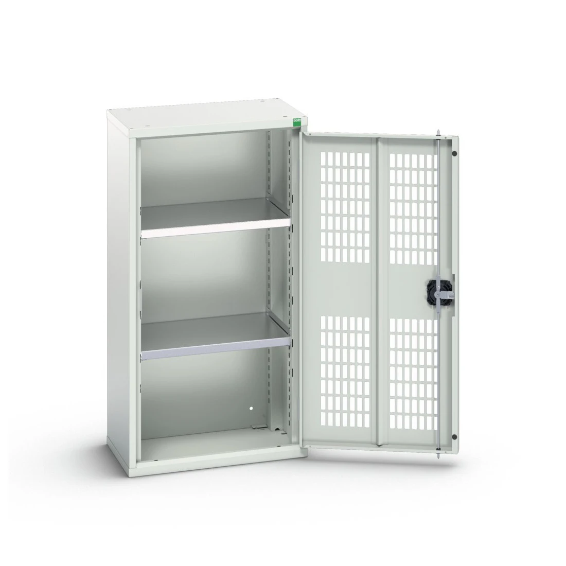 bott Verso kast gevleugelde deuren 525x350x1000mm 2 legborden RAL 7035