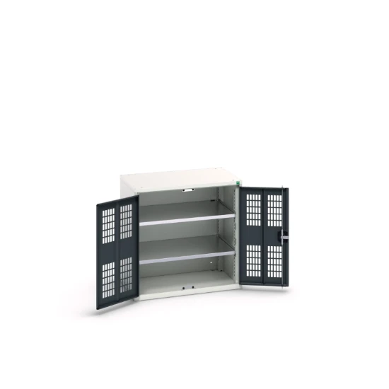 bott Verso kast gevleugelde deuren 800x350x800mm 2 legborden RAL 7016