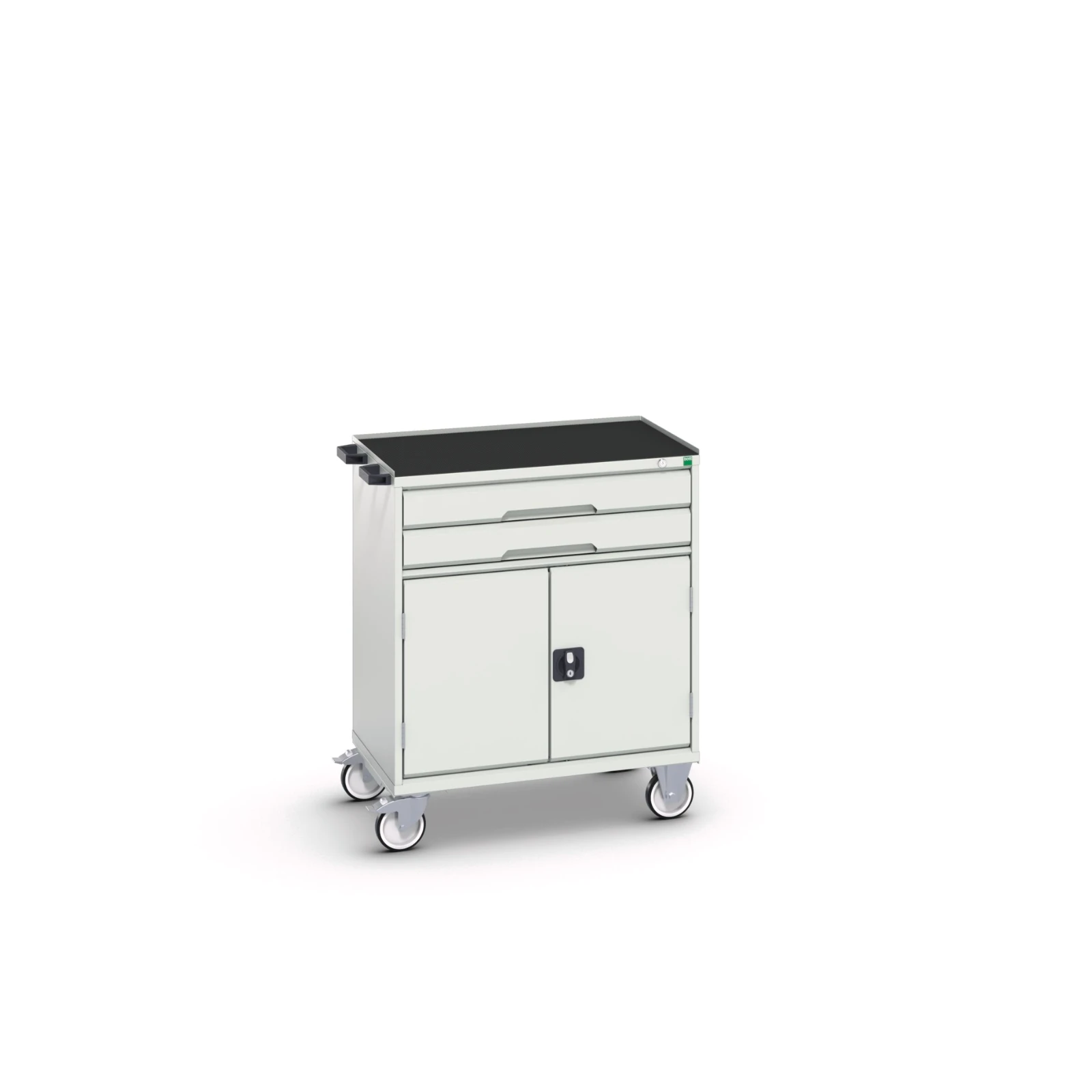bott Verso mobiele kast 800x550x965mm 2 laden 2 deuren top tray RAL 7035