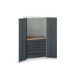 bott Verso systeemkast 1050x550x2000mm 6 lades 1 Perfo achterwand RAL 7016