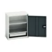 bott Verso eco wandkast 525x350x600mm 2 legborden 1 lade RAL 7016