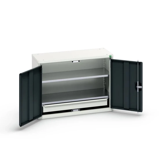 bott Verso eco wandkast 800x350x600mm 2 legborden 1 lade RAL 7016