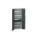 bott Verso systeemkast 800x550x2000mm 4 legborden 2 laden RAL 7016
