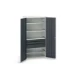 bott Verso systeemkast 1050x550x2000mm 4 legborden 3 lades 1 Perfo achterwand RAL 7016