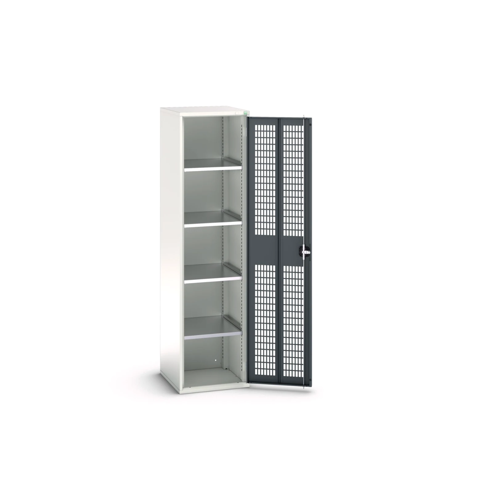 bott Verso kast gevleugelde deuren 525x550x2000mm 4 legborden RAL 7016