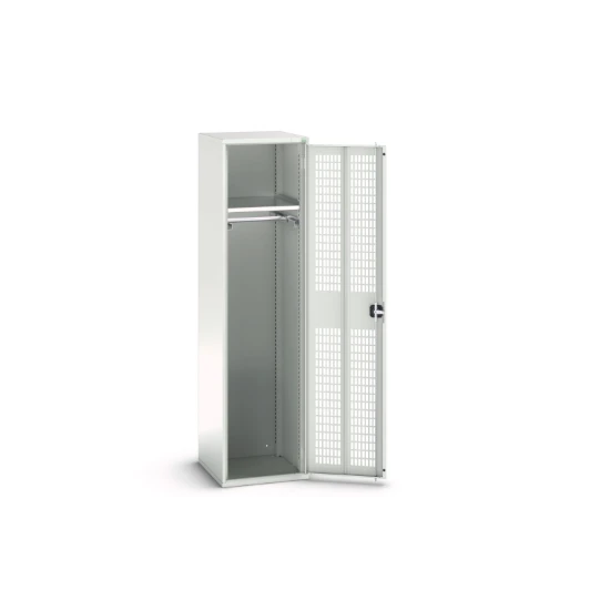 bott Verso kast gevleugelde deuren 525x550x2000mm 1 legbord 1 stang RAL 7035