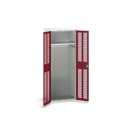 bott Verso kast gevleugelde deuren 800x350x2000mm 1 legbord 1 rail RAL 3004