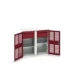 bott Verso kast gevleugelde deuren 1050x550x1000mm 2 legborden 4 laden RAL 3004