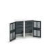 bott Verso kast gevleugelde deuren 1050x550x1000mm 2 legborden 8 laden RAL 7016