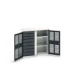 bott Verso kast gevleugelde deuren 1050x550x1000mm 2 legborden 8 laden 8/2 RAL 7016