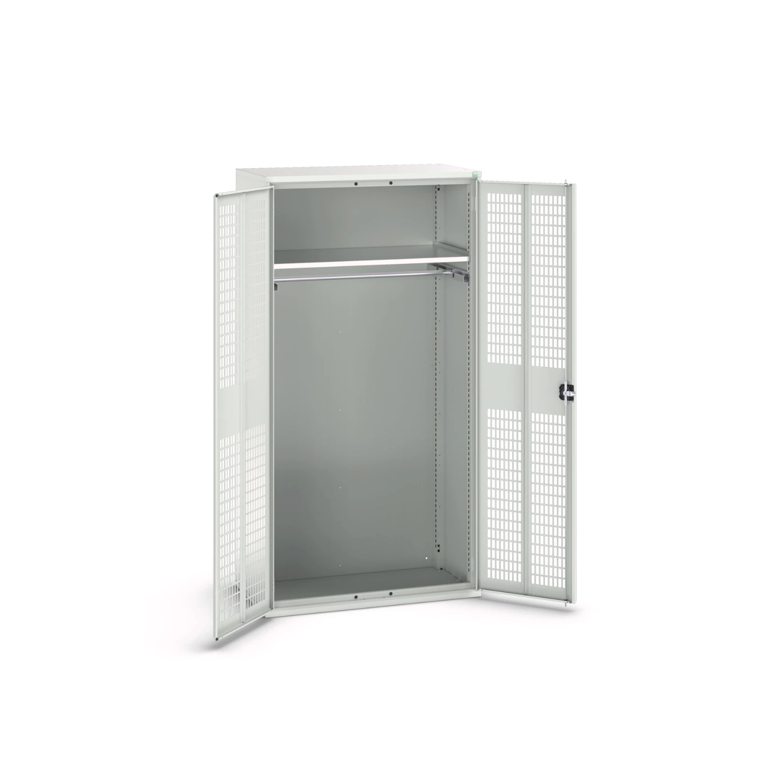 bott Verso kast gevleugelde deuren 1050x550x2000mm 1 legbord 1 rail RAL 7035
