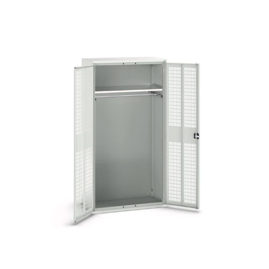 bott Verso kast gevleugelde deuren 1050x550x2000mm 1 legbord 1 rail RAL 7035