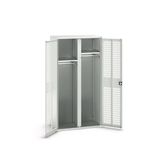 bott Verso kast gevleugelde deuren 1050x550x2000mm 2 legborden 2 rails RAL 7035