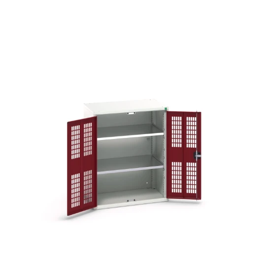bott Verso kast gevleugelde deuren 800x350x1000mm 2 legborden RAL 3004