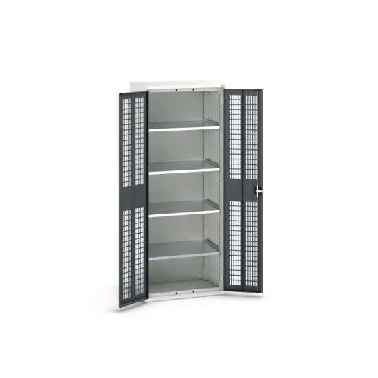 bott Verso kast gevleugelde deuren 800x350x2000mm 4 legborden RAL 7016