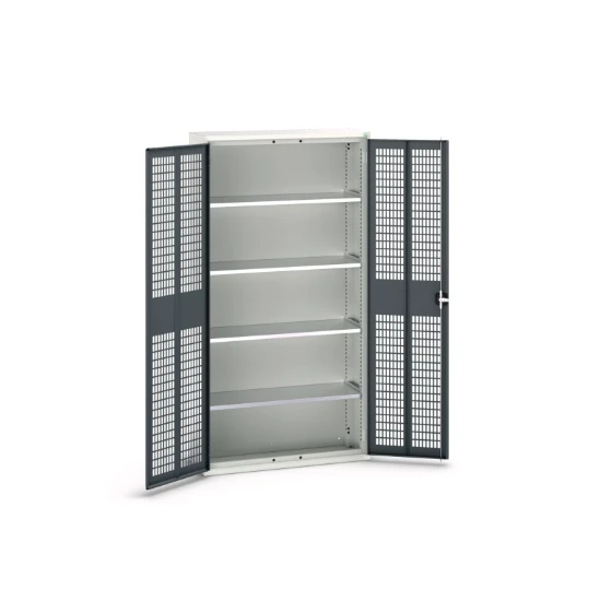 bott Verso kast gevleugelde deuren 1050x350x2000mm 4 legborden RAL 7016