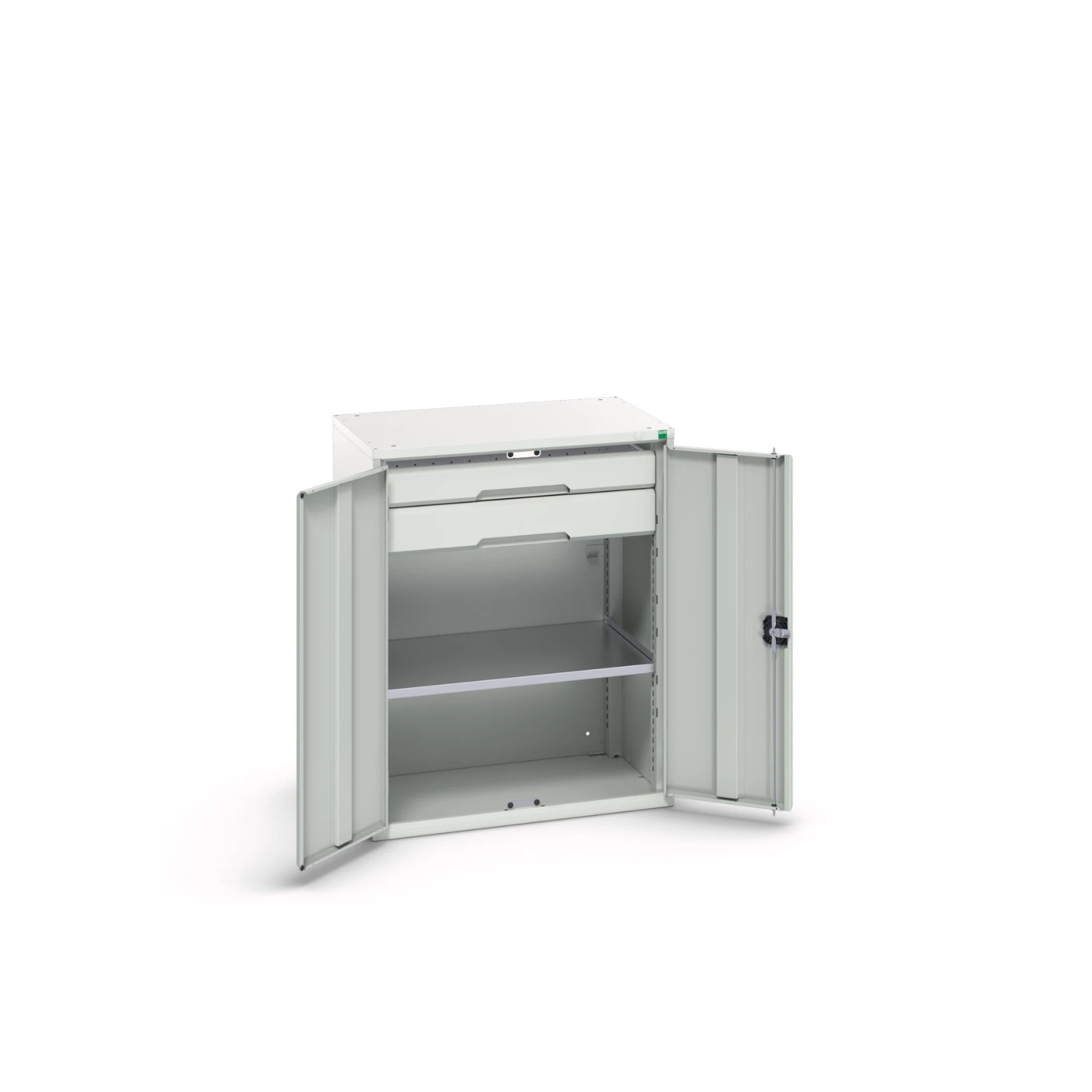 bott Verso systeemkast 800x550x1000mm 1 legbord 2 laden RAL 7035