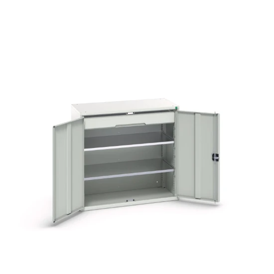bott Verso systeemkast 1050x550x1000mm 2 legborden 1 lade RAL 7035